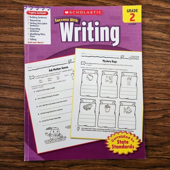 Scholastic Success with Writing Grade 2 2nd Grade Book Workbook Activity Book - Picture 1 of 11